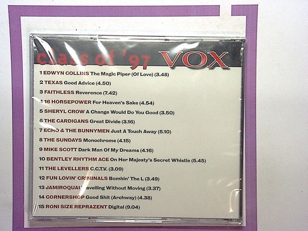 Vox - Class of '97 CD Texas Faithless Echo & The Bunnymen NEW