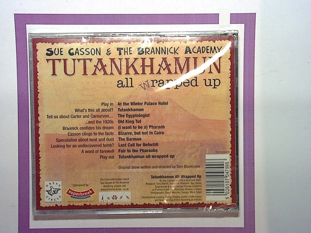 Sue Casson & The Brannick Academy - TUTANKHAMUN-all wrapped up CD NEW