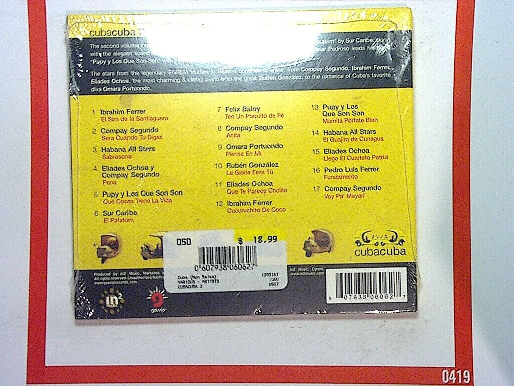 Various Artists	Cubacuba 2 CD NEW & Sealed (Gift Option)*