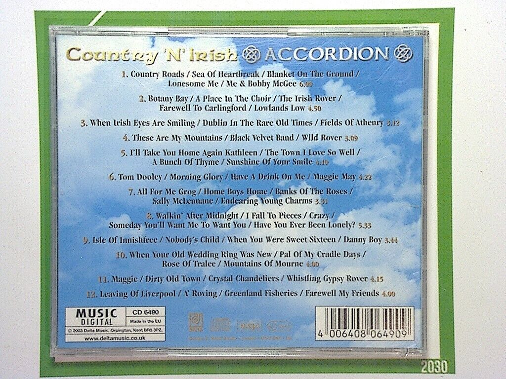 The Delta Accordion Band Country 'n' Irish Accordion CD Mint