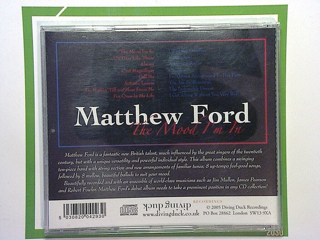 Matthew Ford The Mood I'm In CD Mint