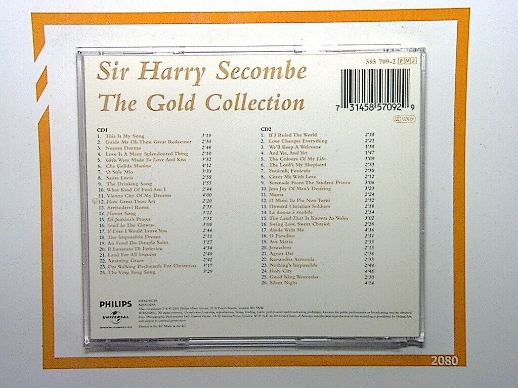 Sir Harry Secombe Gold Collection 2CD Like New