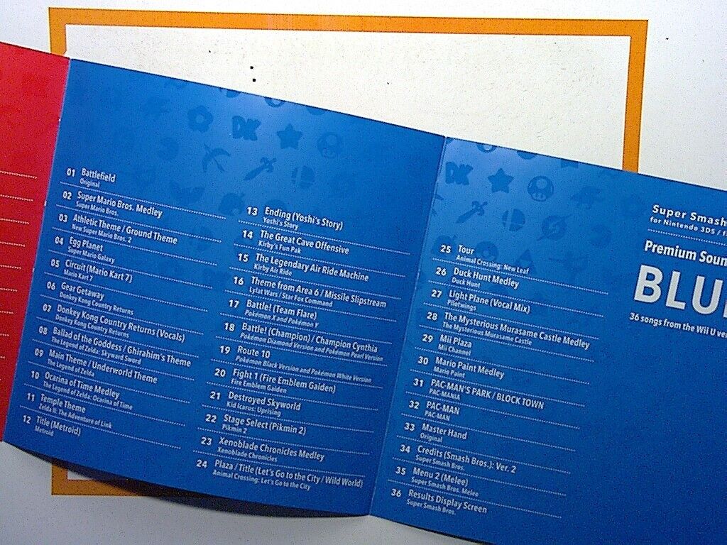 Super Smash Brothers Premium Sound Selecton For Nintendo 3Ds & Wii U 2Cd mint