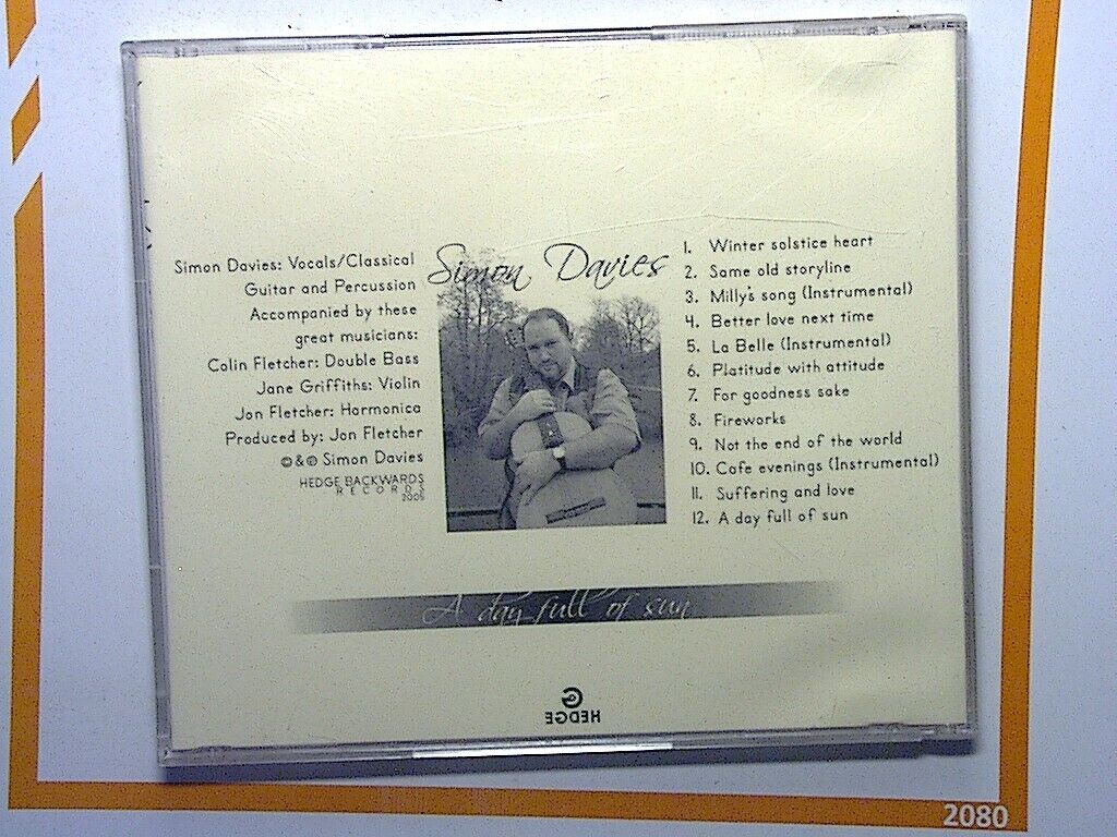 Simon Davies A Day Full of Sun CD Mint