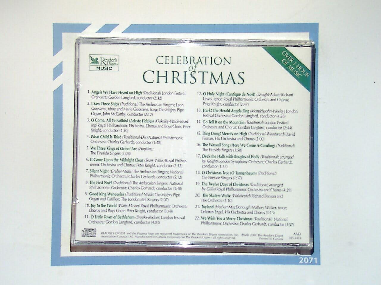 Reader's Digest Music Celebration of Christmas 22 Joyous Carols & Songs CD Mint