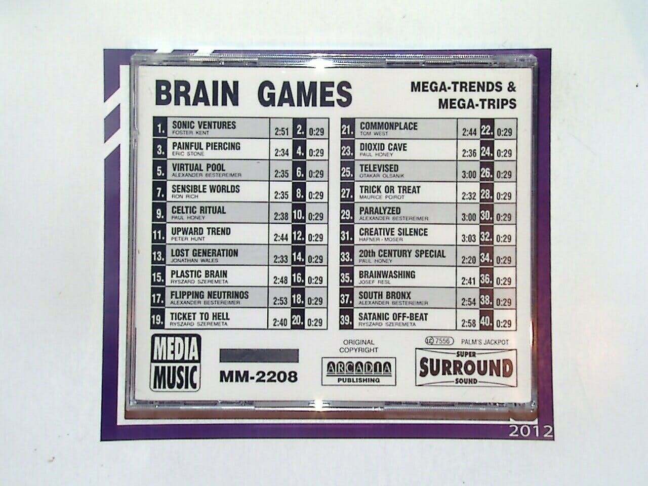 Media Music MM-2208 Brain Games Production Music CD Mint