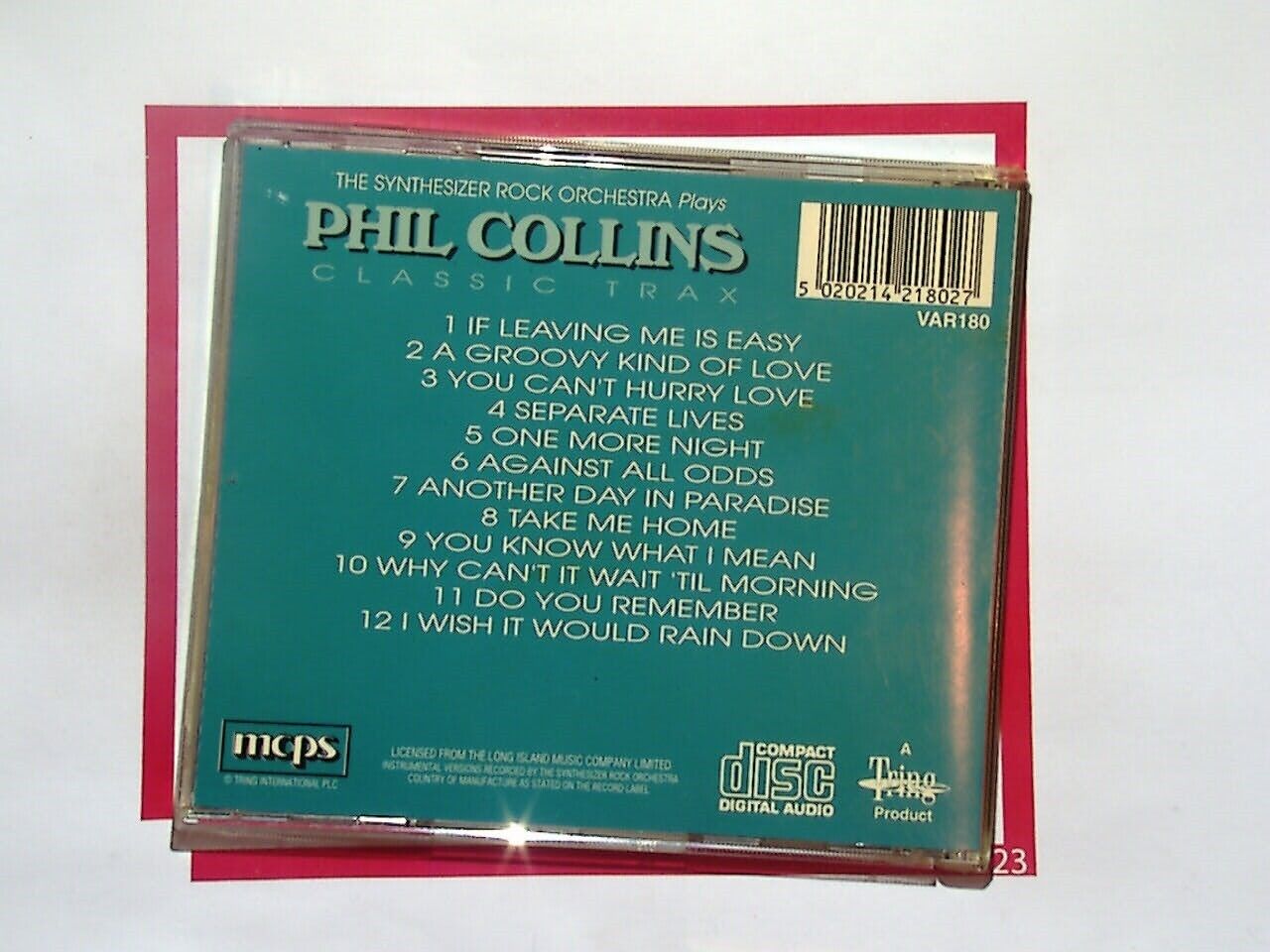 The Rockridge Synthesizer Orchestra Plays Phil Collins Classic Trax CD Mint