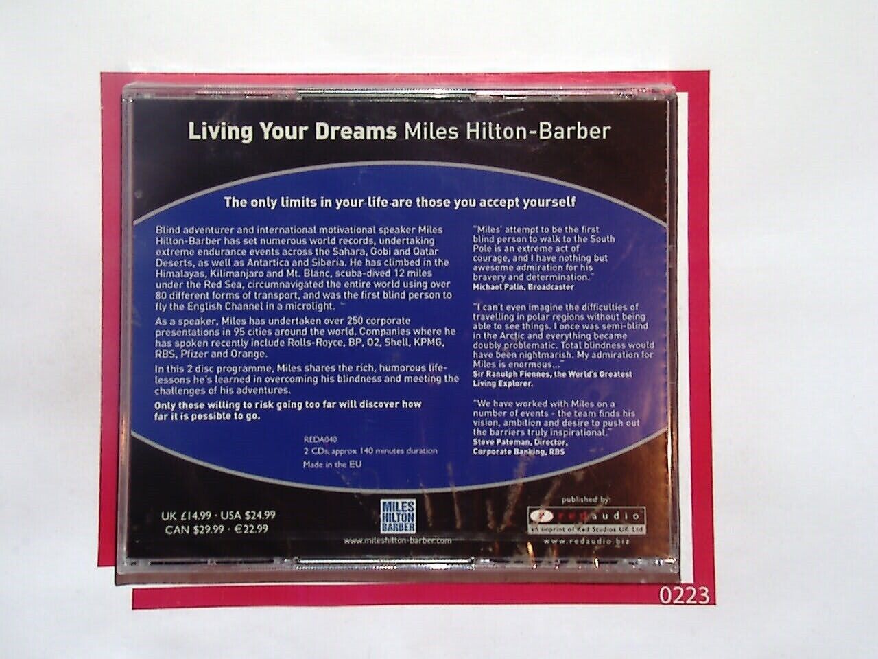 Miles Hilton-Barber Living Your Dreams Audio 2CD New & factory Sealed