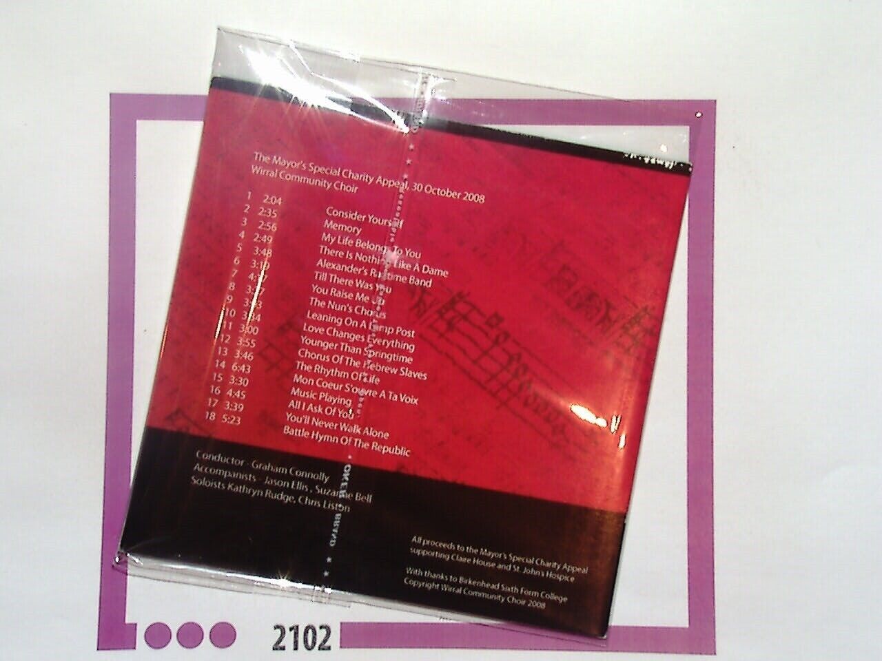 Wirral Community Choir The Mayor's Special Charity Appeal CD VGC