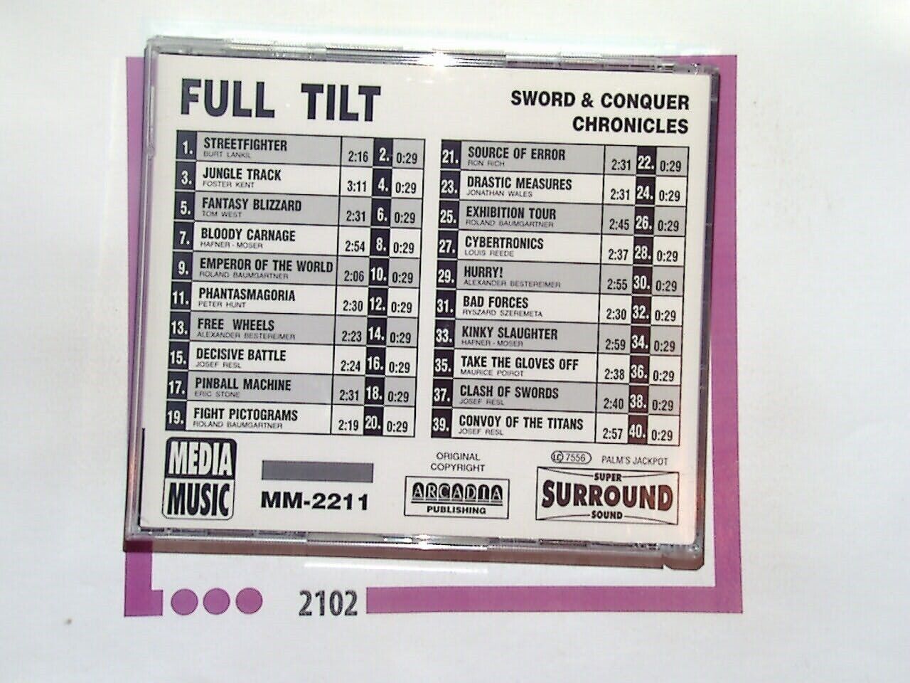 Media Music MM-2211 Full Tilt Sword & Conquer Chronicles Production Music CD VGC
