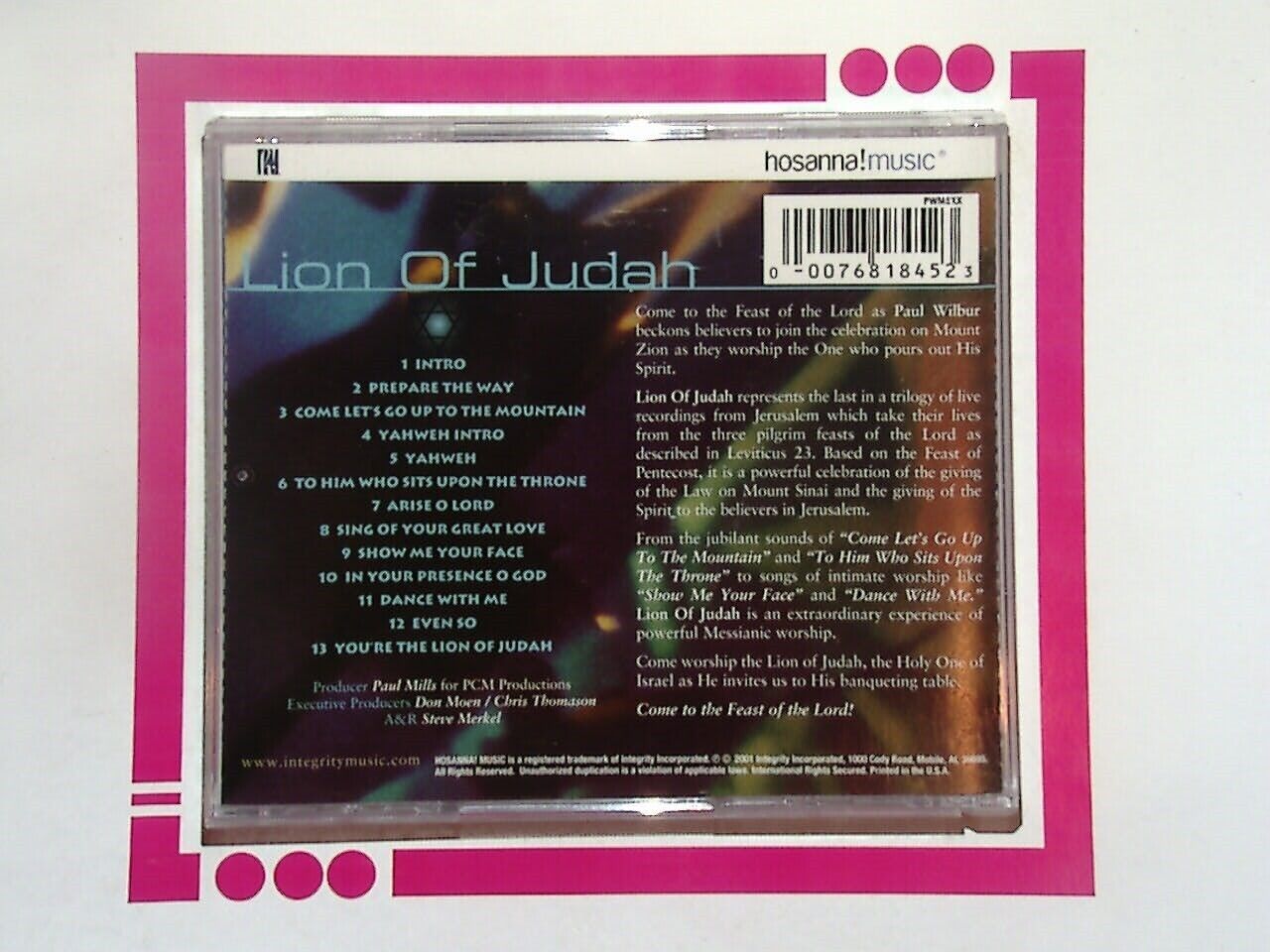 Paul Wilbur Lion of Judah CD VGC