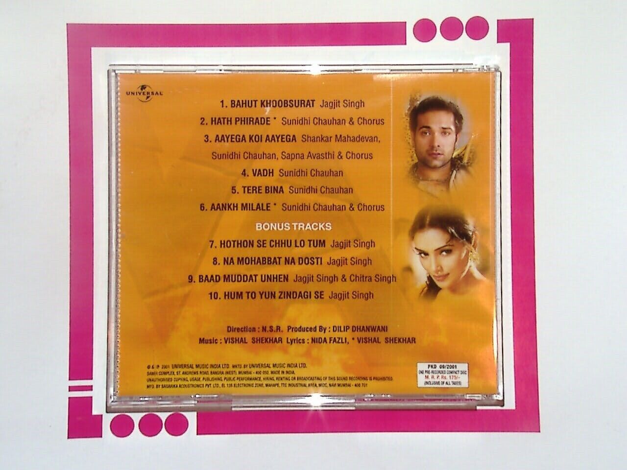 Sunidhi Chauhan Jagjit Singh Vadh Soundtrack CD VGC