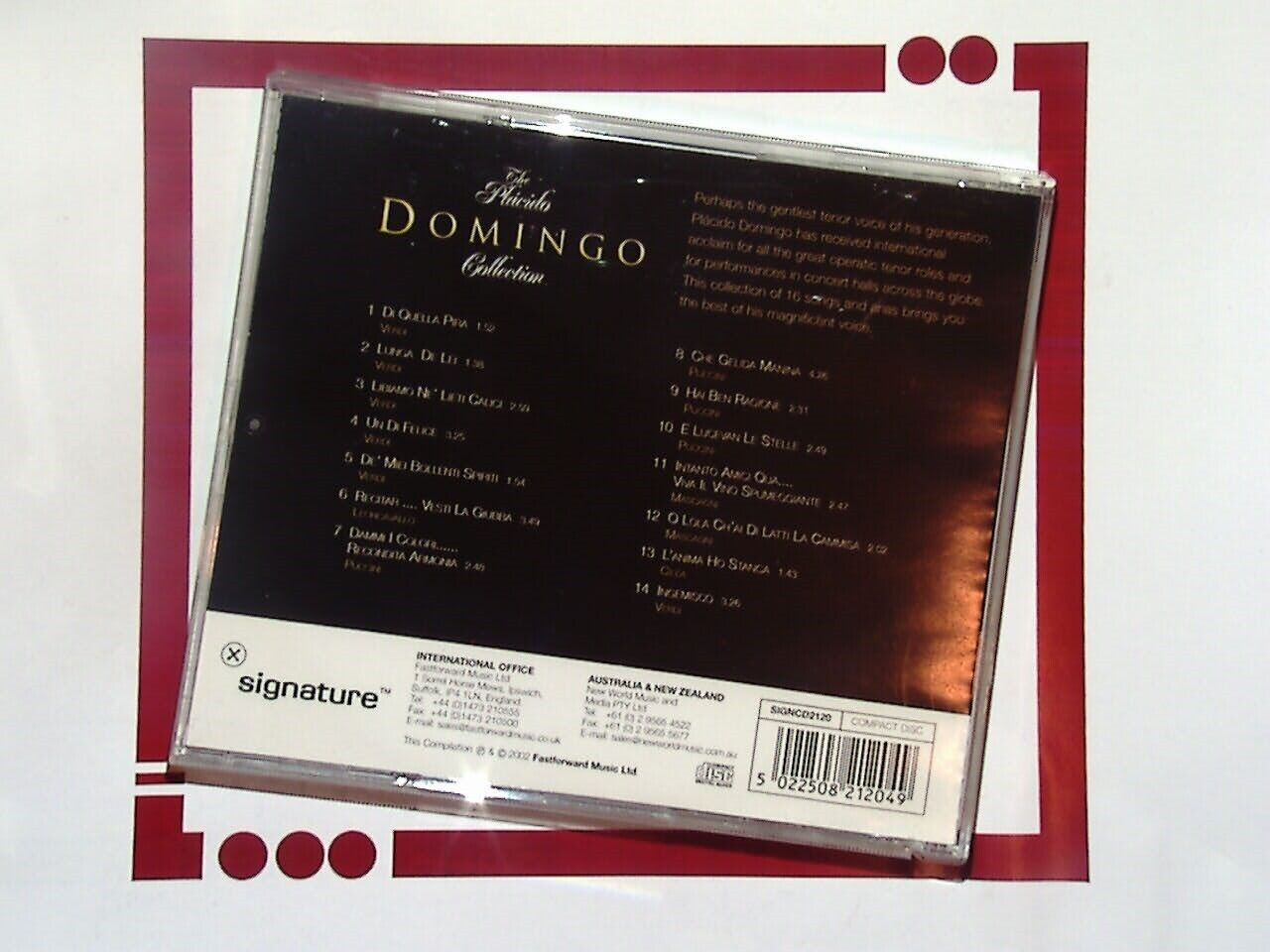 The Placido Domingo Collection CD Nr Mint