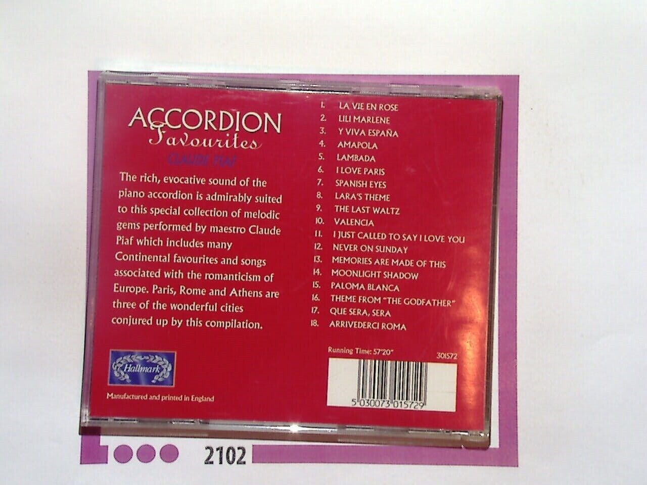 Accordian Favourites CD Mint