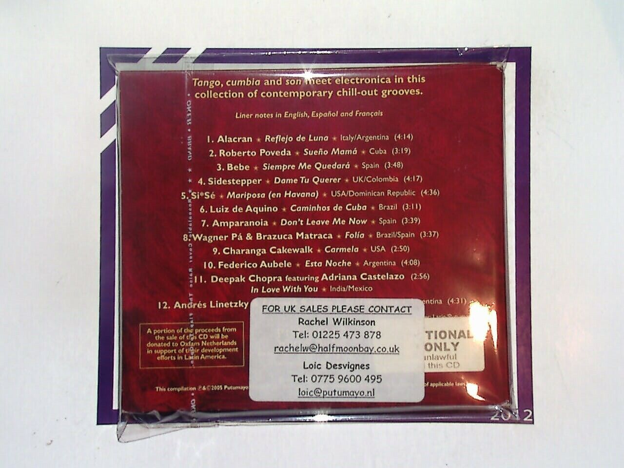 Putumayo Presents Latin Lounge CD Mint