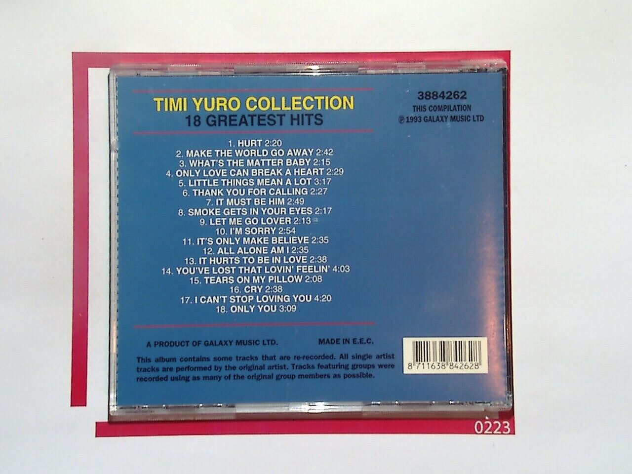 Timi Yuro The Greatest Hits Collection CD Mint