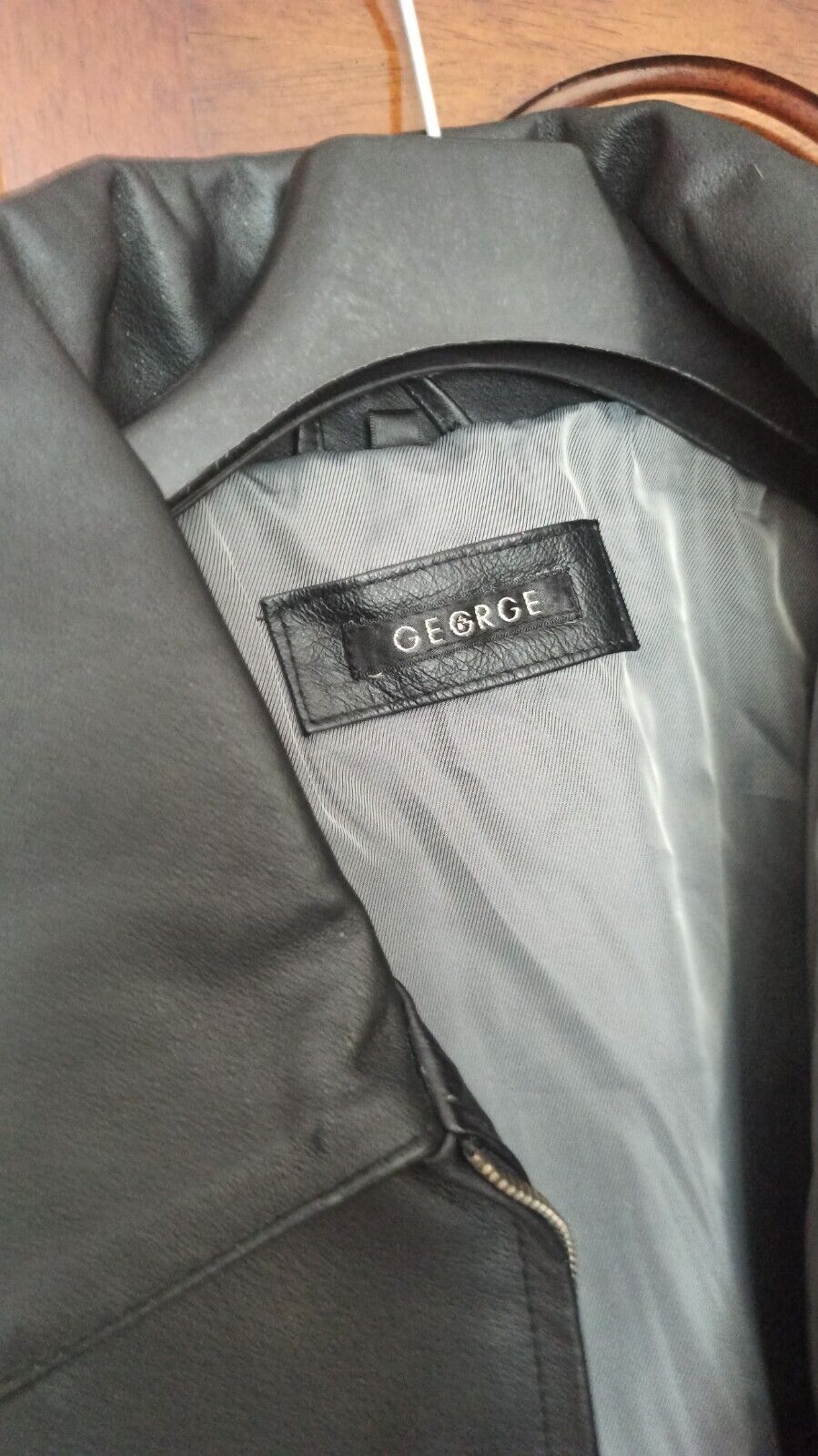Vintage Men's George Soft Real Leather zipped Jacket Large Ex Condition
