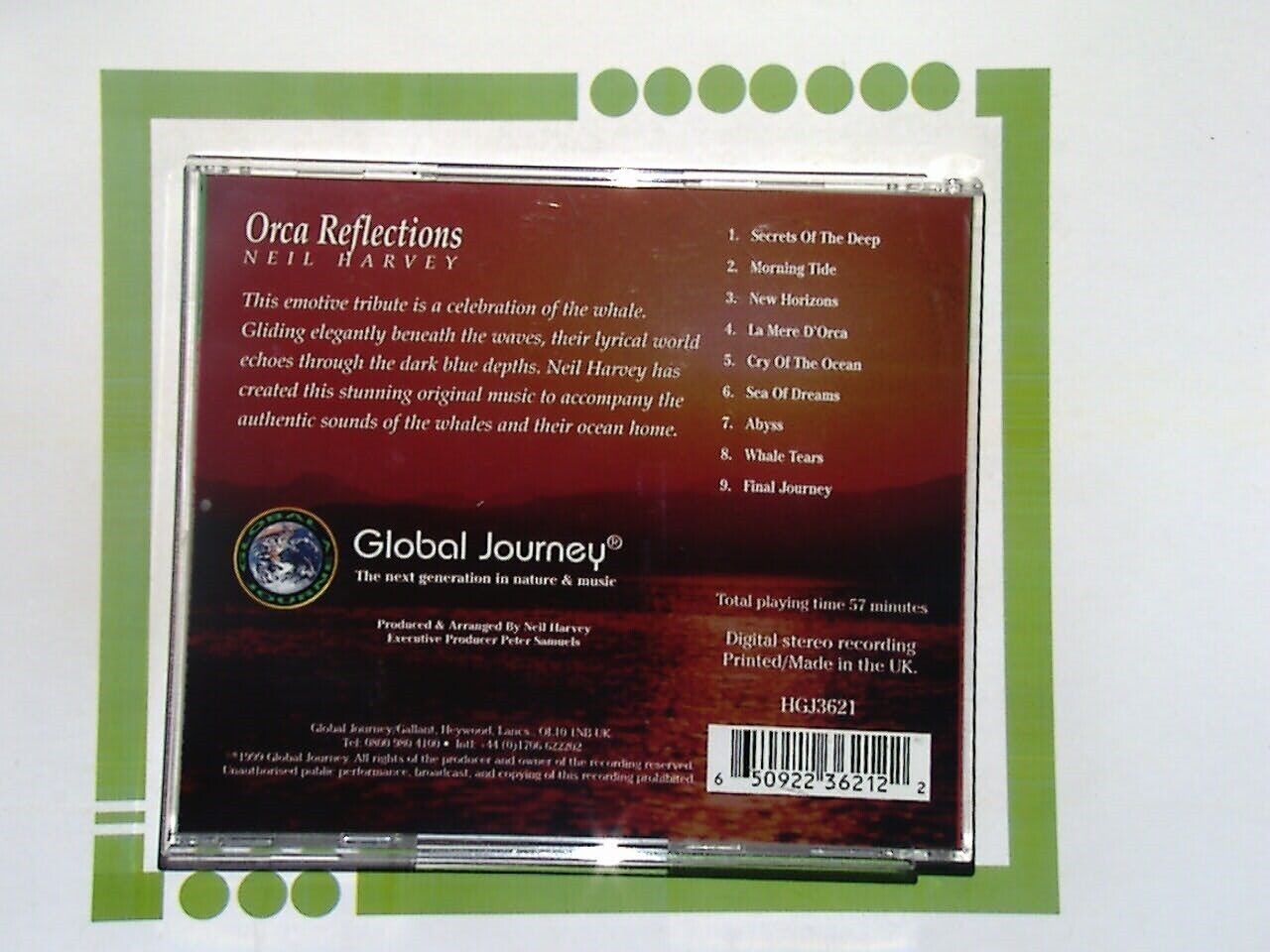 Neil Harvey Orca Reflections Global Journey CD Mint