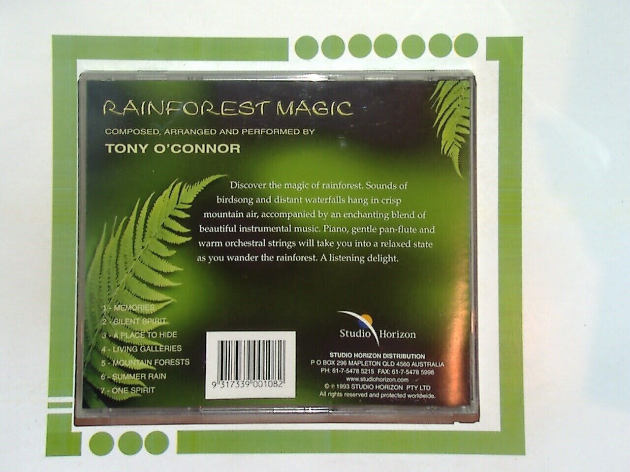 Tony O'Connor Rainforest Magic CD Mint