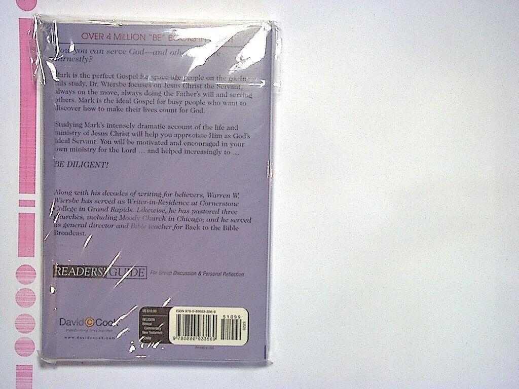 Warren W Wiersbe - Be Diligent (Gospel of Mark) Serving Others PB New