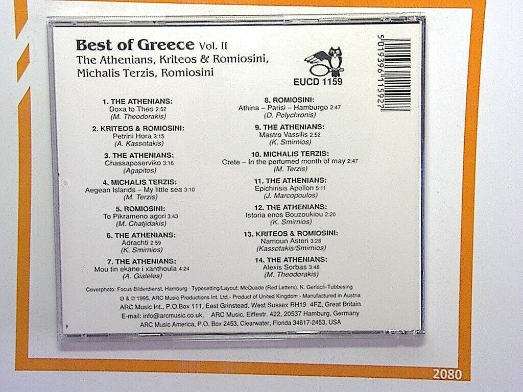 Various Artists Best Of Greece: Vol. II CD Mint