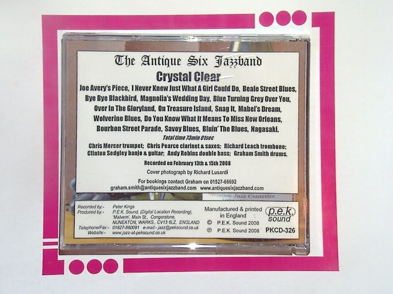 The Antique Six Jazzband Crystal Clear CD Mint