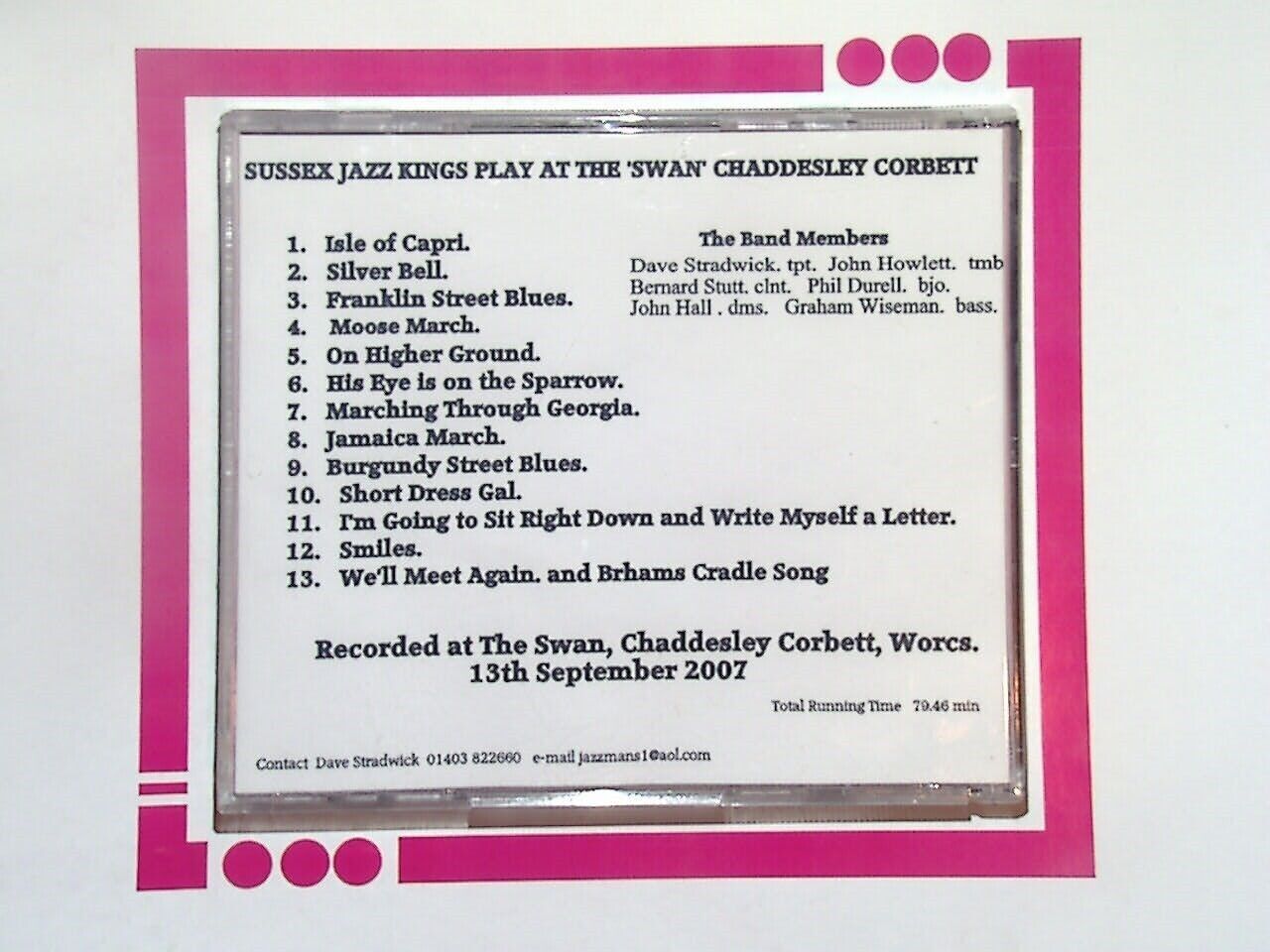 Sussex Jazz Kings Play The Swan Chaddesley Corbett CD Mint