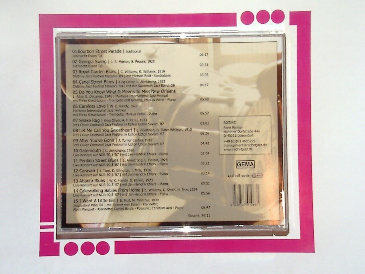 The Bourbon Street Stompers Live! CD Mint