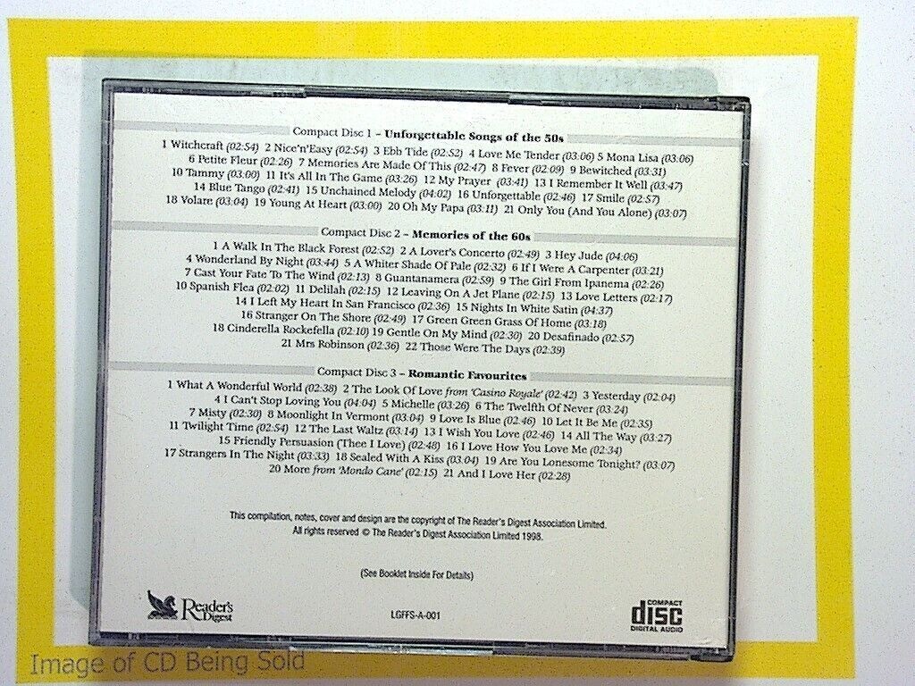 Reader's Digest Golden Favourites Of The 50s and 60s 3CD Mint