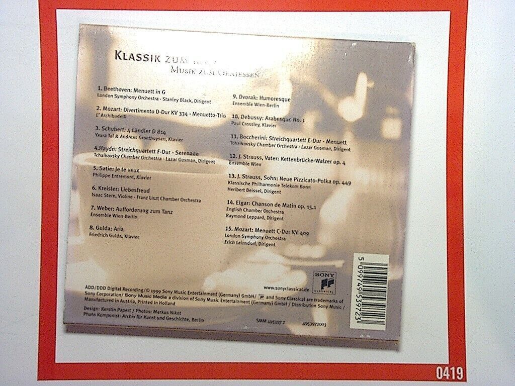 Various Artists Klassik Zum Kaffee CD Mint
