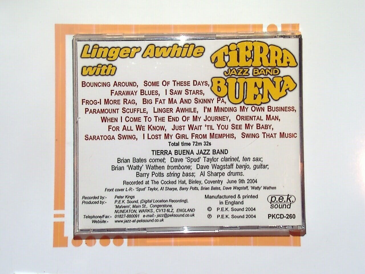 Tierra Buena Jazz Band - Linger Awhile With CD Nr Mint