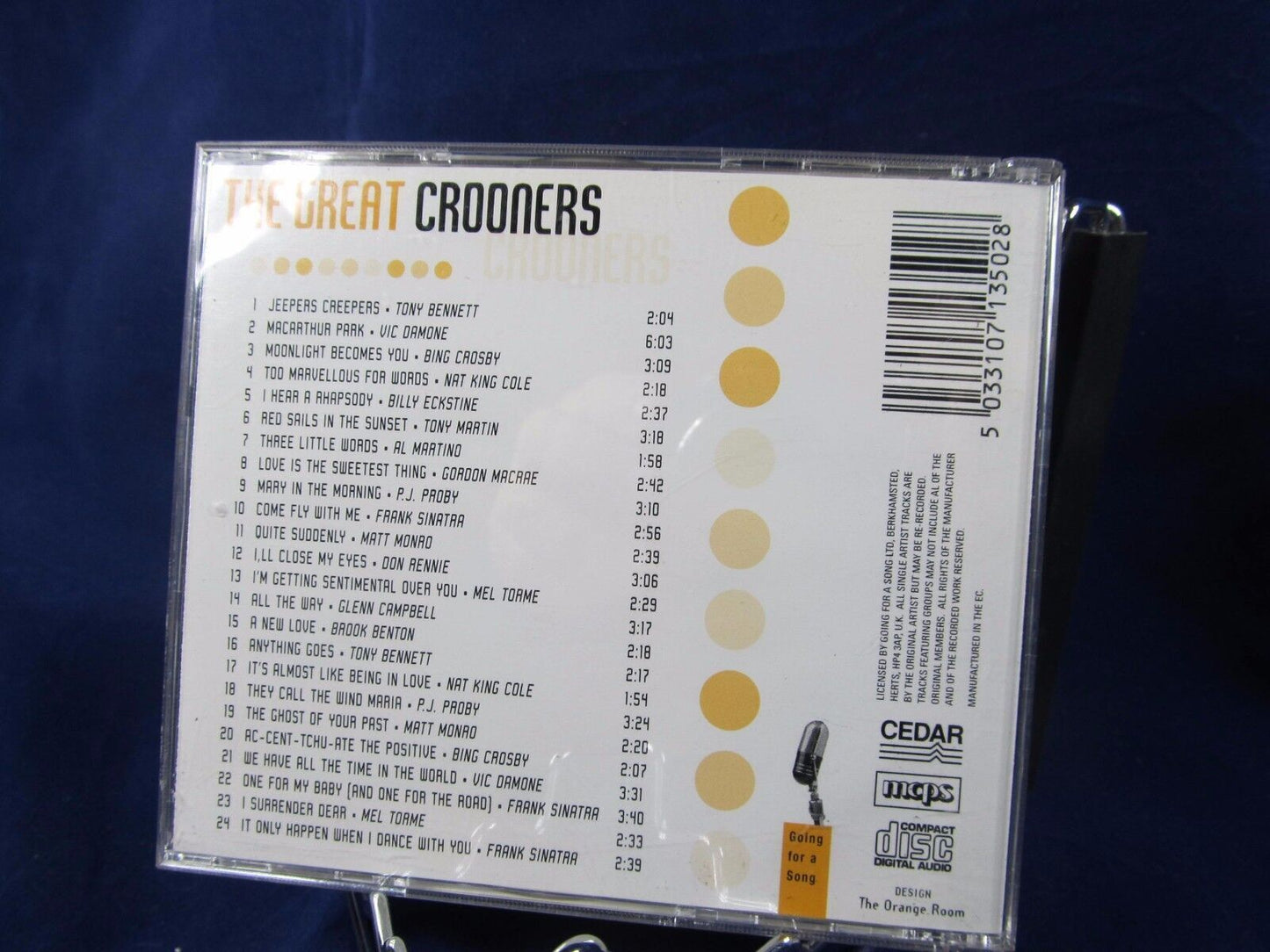 Various - The Great Crooners CD Disc Nr Mint Sinatra Cole Crosby Bennett