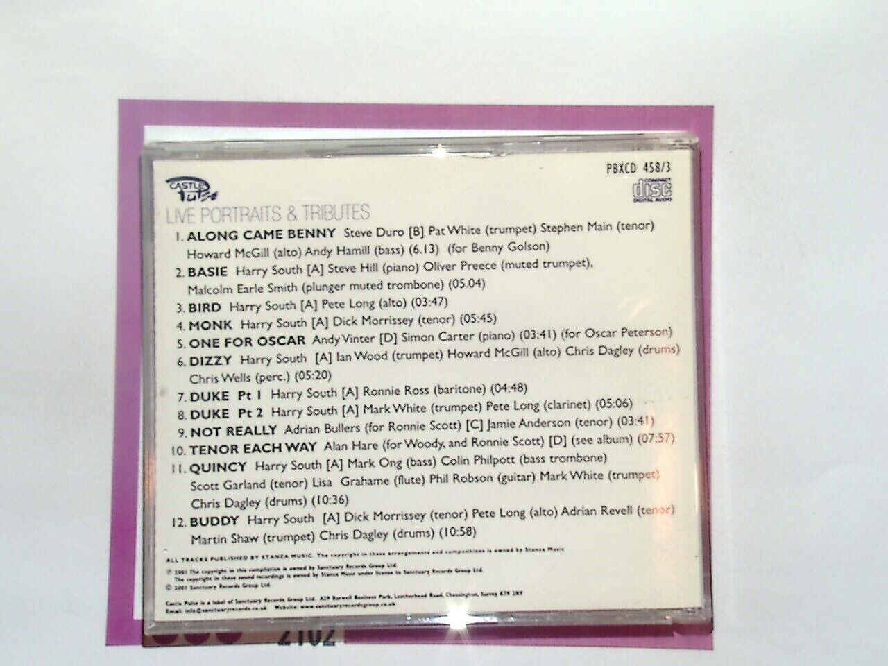 The National Jazz Orchestra Live Portraits & Tributes Disc 3 CD VGC