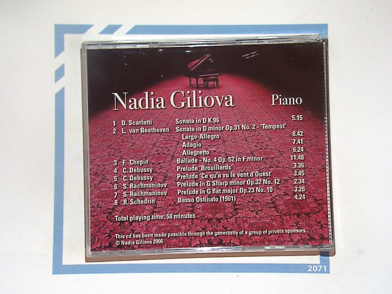 Nadia Giliova Piano CD Mint