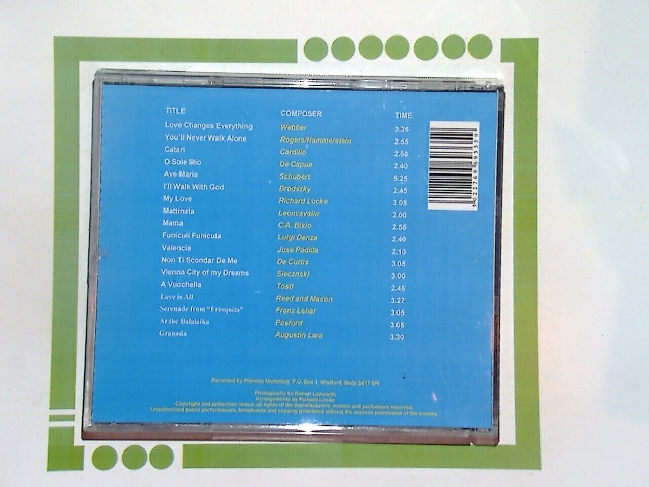 Richard Winsborough - Australian Tenor - Sings Songs Of Passion CD Mint