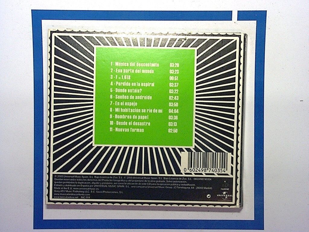 Zoo Musica Del Descontento CD Nr Mint