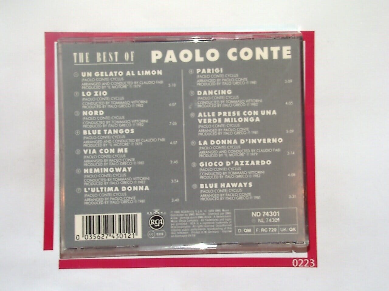 The Best of Paolo Conte CD Mint