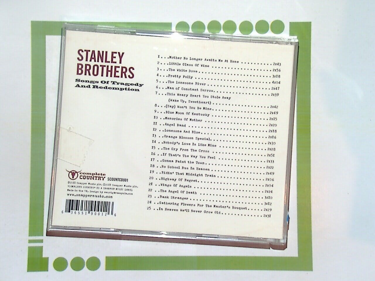 The Stanley Brothers Songs Of Tragedy And Redemption CD Mint