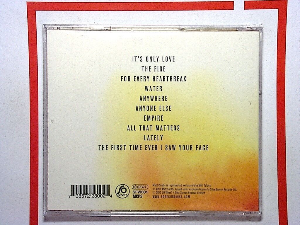 Matt Cardle The Fire CD Mint