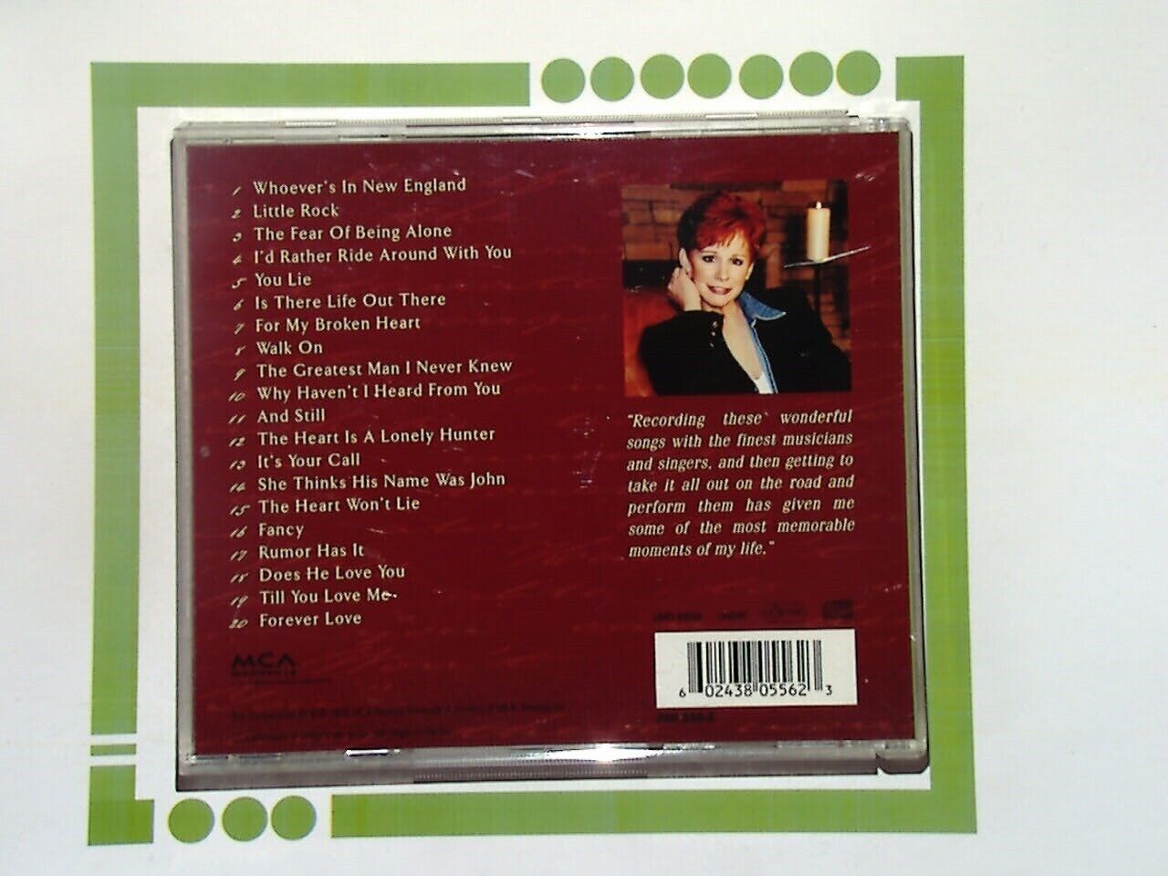Reba McEntire Moments and Memories-Best of CD Mint