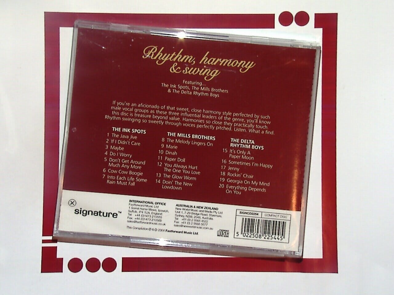 Various - Rhythm Harmony & Swing CD Nr Mint