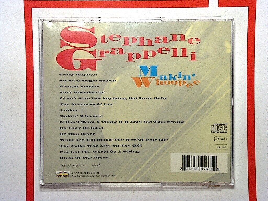 Stephane Grappelli Makin' Whoopee Cd Mint
