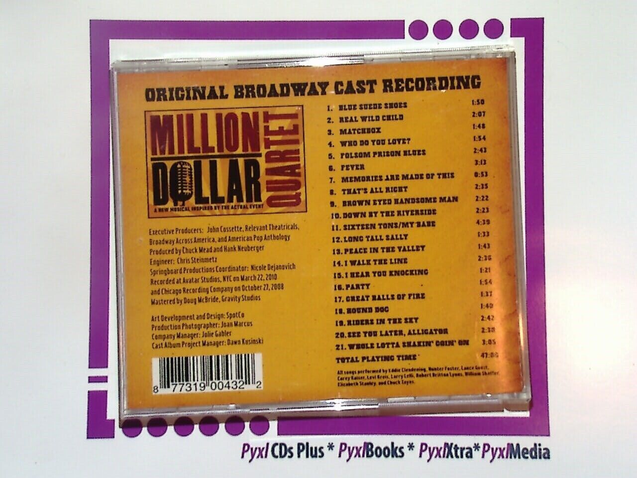 Million Dollar Quartet A New Musical Inspired By The Actual Event CD Mint