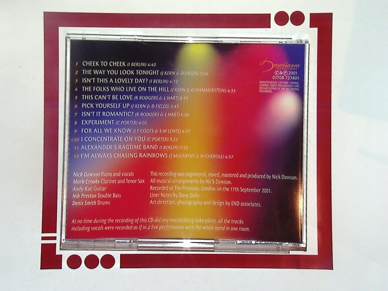 Nick Dawson's Tin Pan Alley Band Thanks For The Melody CD VGC