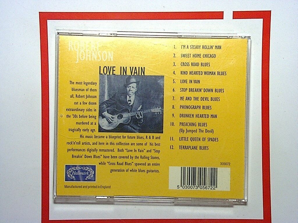 Robert Johnson - Love in Vain (1998) CD Nr Mint