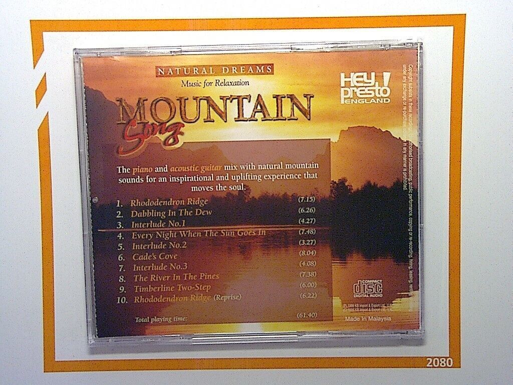 Natural Dreams Music For Relaxation Mountain Song Cd VGC
