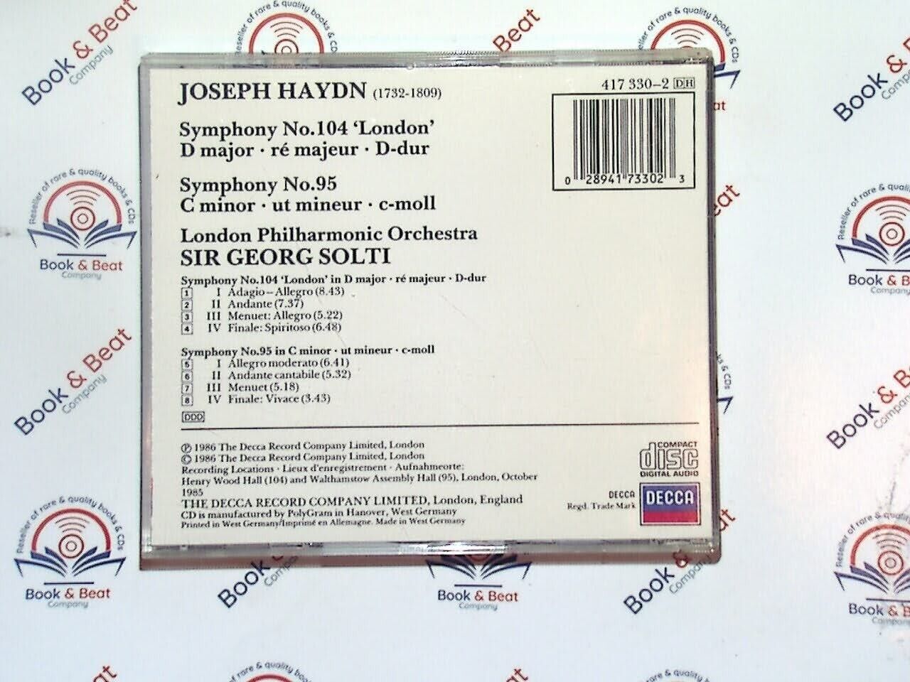 Sir George Scott - Haydn : Symphonies 95 & 104 London Philharmonic Orch CD Mint