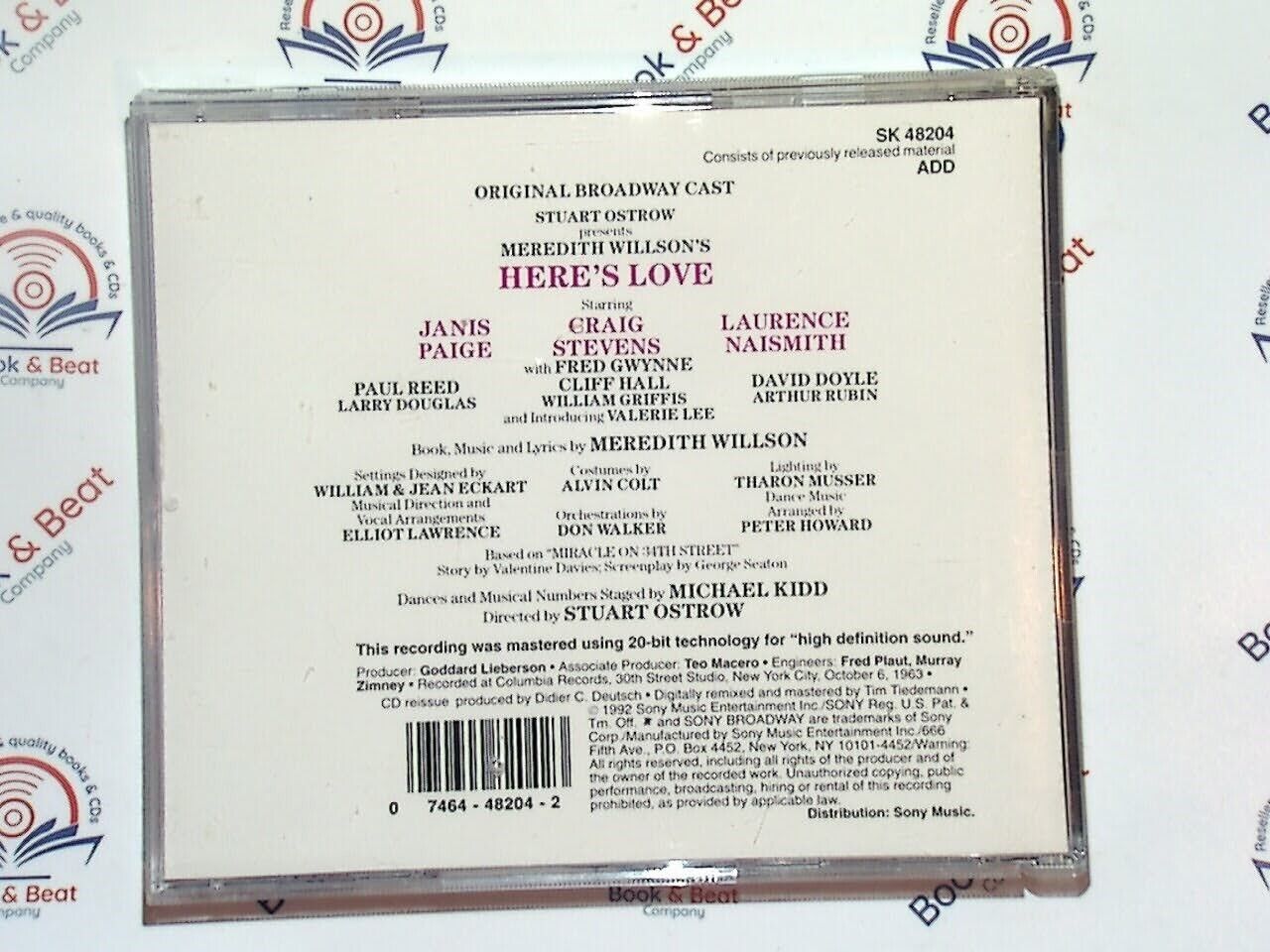 Meredith Willson's - Here's Love: The New Musical Original Broadway Cast CD Mint