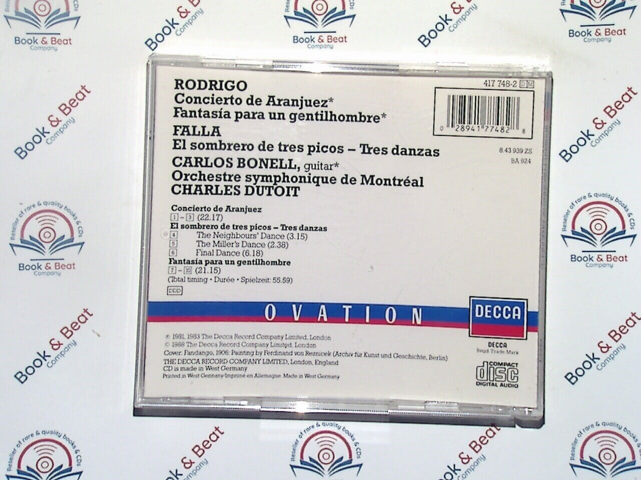 Rodrigo: Concerto de Aranjuez - Carlos Bonell, OSM, Dutoit CD Nr Mint