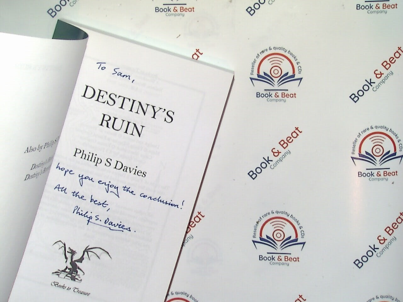 Philip S Davies - Destiny's Ruin PB New Signed